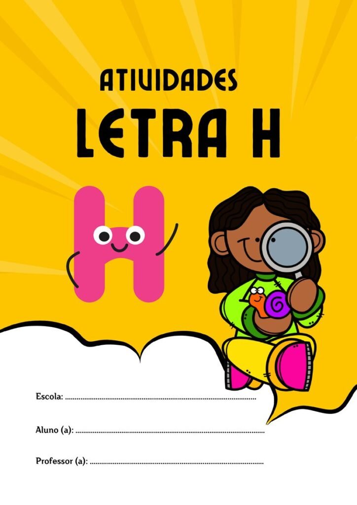 Atividades letra H para imprimir para alfabetização página 1